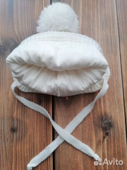 Шапка вязанная демисезонная и снуд 9-18 мес