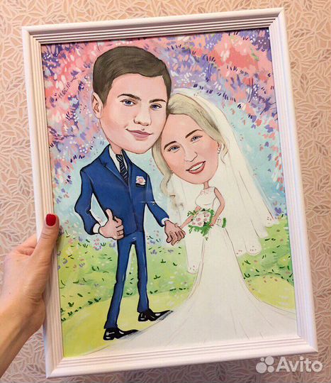 Шарж по фото/аватар/красками И цифровой