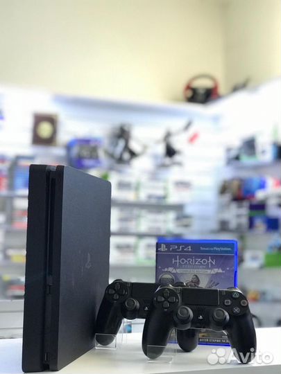 PS4 Slim 2 джойстика + 400 игр + гарантия