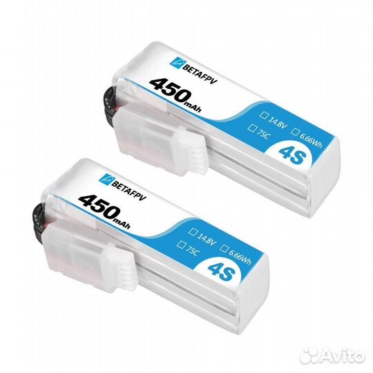 Аккумуляторы betafpv 450мАч 4S 75C XT30 (2 шт.)
