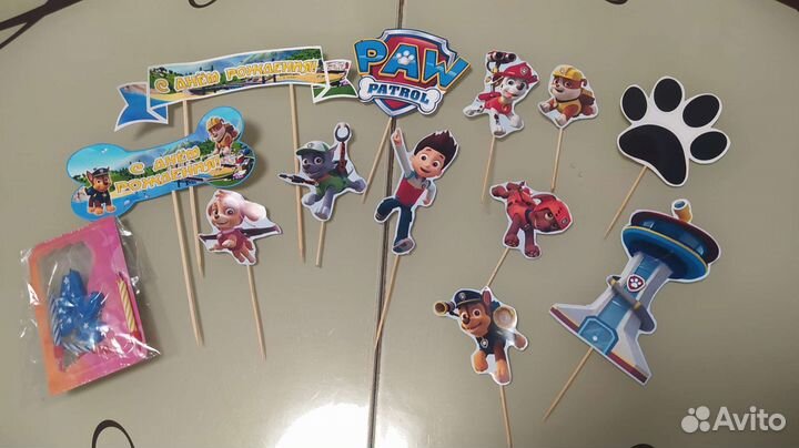 Щенячий патруль оформление день рождения цифра 4