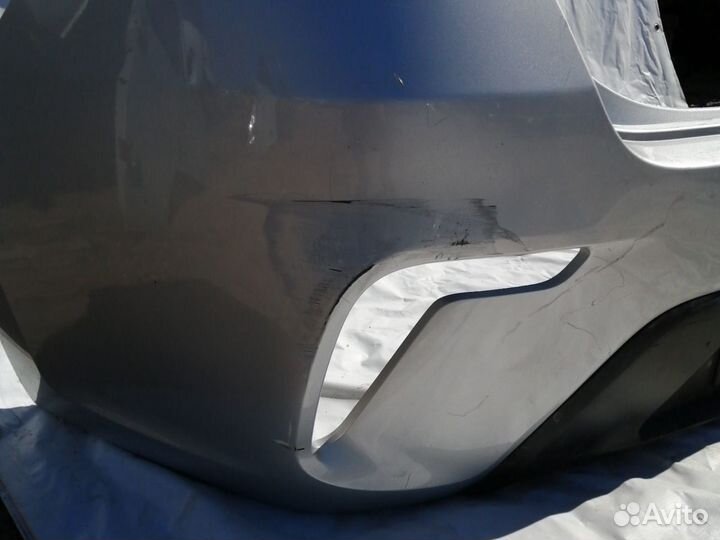 Задний бампер KIA Rio 4 цвет серебристый