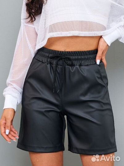 Шорты кожаные новые