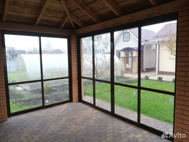 Алюминиевое остекление беседки/веранды