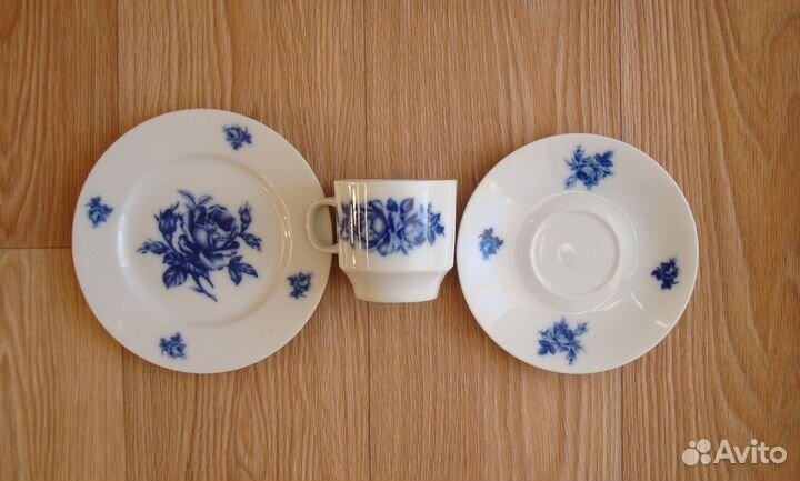 Чайное трио. Чешский фарфор. Богемия. Винтаж