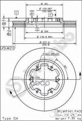 09.5055.10 диск тормозной передний Nissan Terr