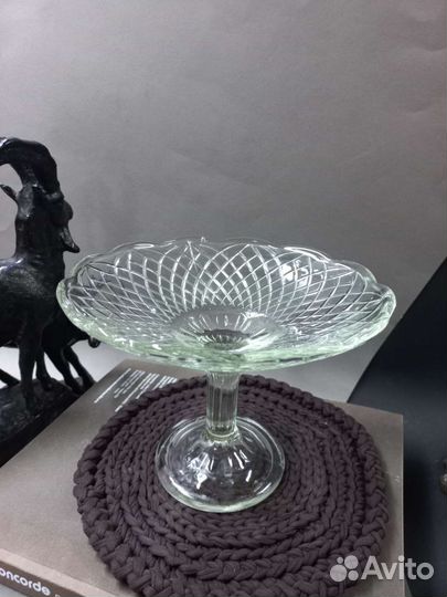 Ваза для фруктов на ножке СССР