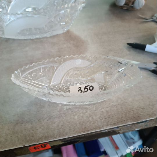 Ваза для фруктов хрусталь