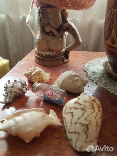 Морские ракушки.турмалиновые камушки
