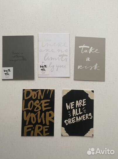 White for type открытки