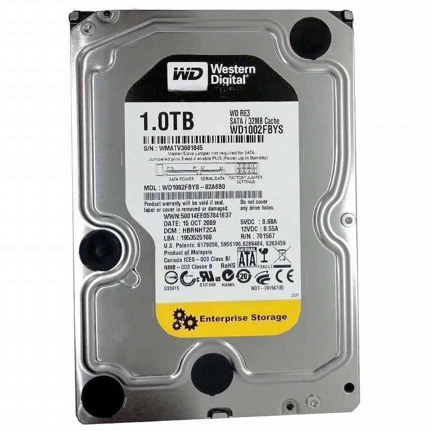 [WD1002FBYS] Жесткий Диск Western Digital 1tb Sata2 Wd1002fbys