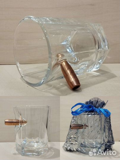 Стопка, рюмка с пулей 