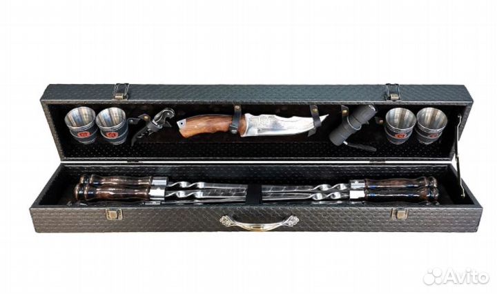 Шашлычный набор № 3 шампура нож штопор стопки