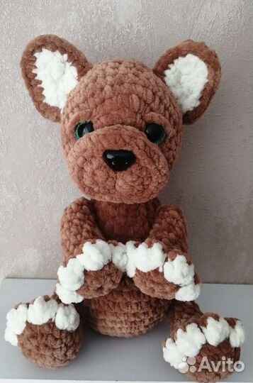 Вязаные игрушки собака