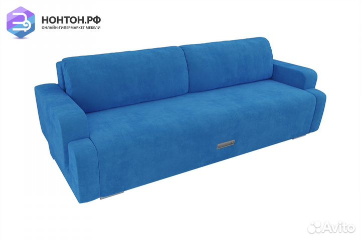 Диван еврокнижка Ника велюр голубой