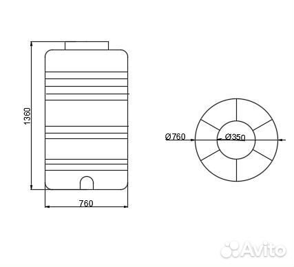 Ёмкость пластиковая В- 620 литров
