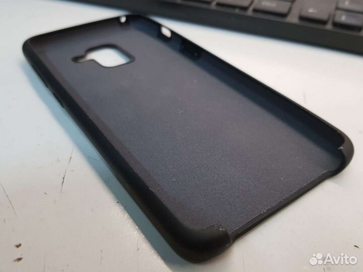 Чехол Silicone Cover для Samsung A8 (2018) Black