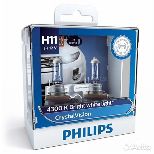 Philips 12362cvsm Комплект ламп 12V H11 55W Crista