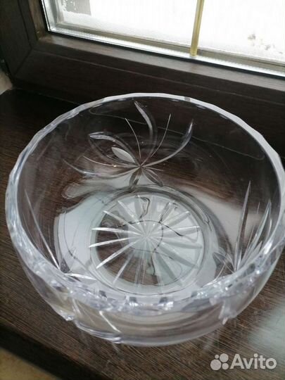 Ваза для фруктов хрустальная