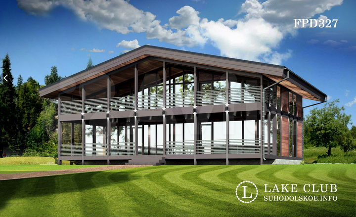 Коттедж 327 м² на участке 15 сот.