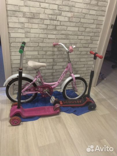 Продам детский велосипед и самокат