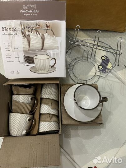 Чайный сервиз на 6 персон на подставке