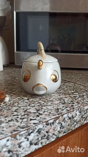 Икорница и солонка,раритет фарфор