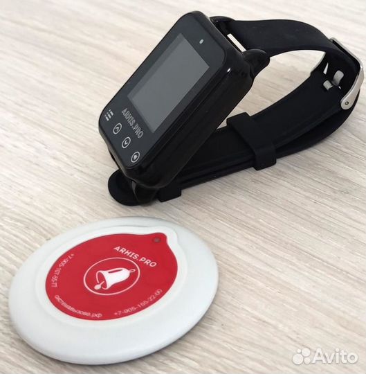 Влагозащищенный пейджер, кнопка вызова официанта