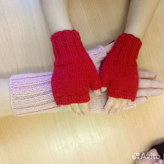 Митенки вязаные