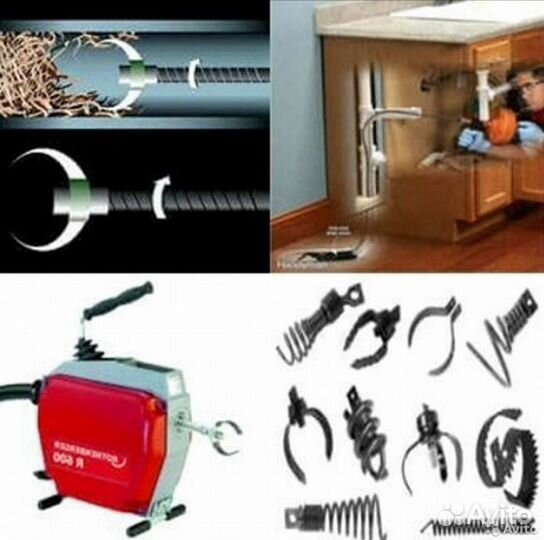 Устранение засоров в унитазе, раковине, прочистка