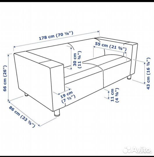 Диван IKEA klippan/клиппан + стол малмста икеа