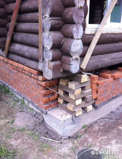 Поднимаем домов, бань, замена венцов, пола, лаг