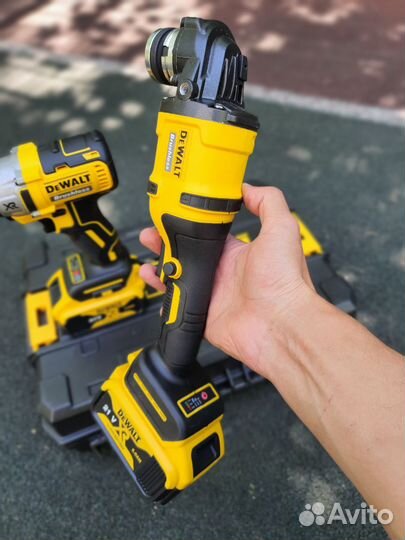 Аккумуляторный набор болгарка и гайковерт dewalt