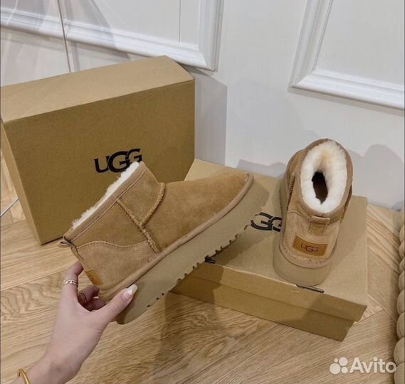 Угг Жен Ugg Classic Ultra Mini Platform Chestnut