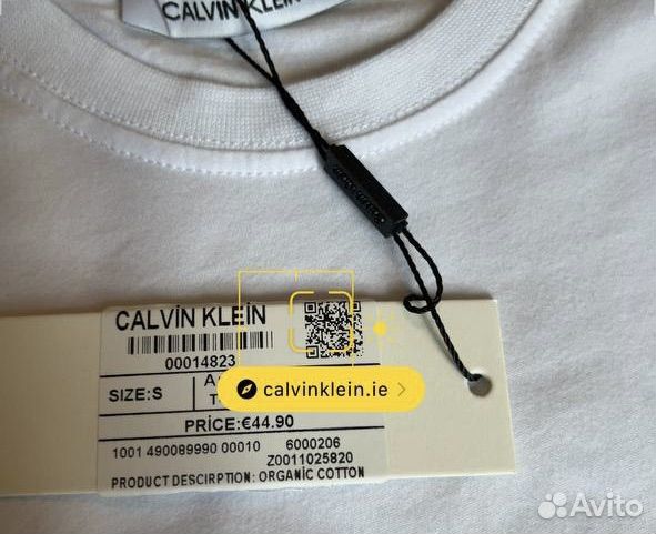 Футболка Calvin Klein белая новая Турция