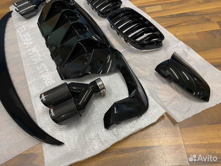 BMW F10 сет (накладки зеркал, решетка радиатора, н