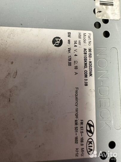 Штатная магнитола Kia Soul 3 SK3 G4NH 2019