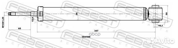 Амортизатор задний газовый Chevrolet Aveo T200