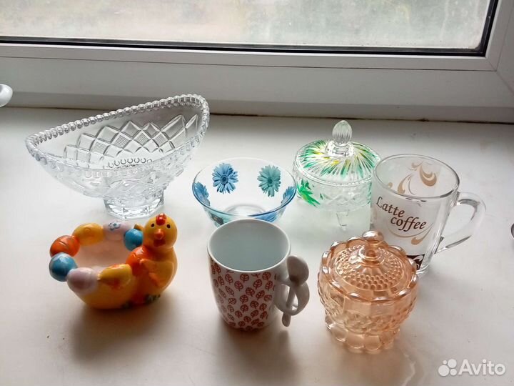 Ваза, салатник, кружки, блюдо