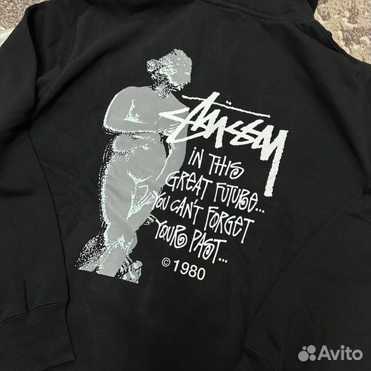 Худи на молнии Stussy SS23 Black Zip-Hoodie