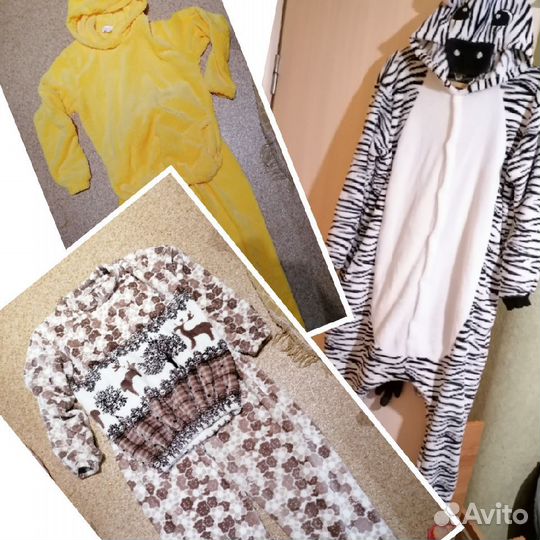 Пижамы, кигуруми махровый флис, р. 42, 44, М