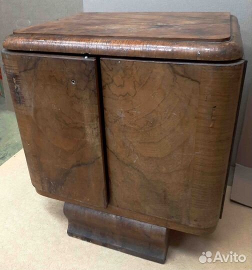 Тумба прикроватная старинная с ящиком сверху (3)