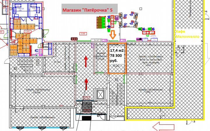 Торговая площадь, 17.4 м²