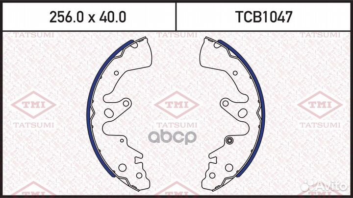 Колодки тормозные барабанные TCB1047 tatsumi