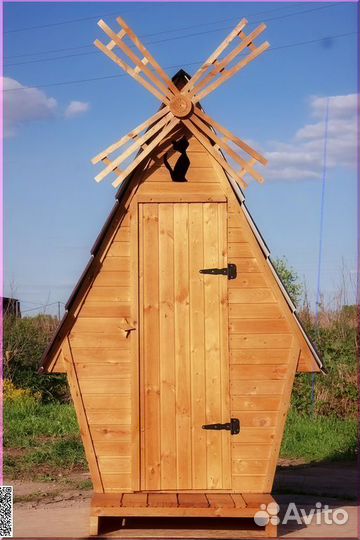 Дачный туалет деревянный HME556