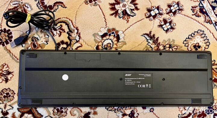 Клавиатура Acer OKW020 черный USB slim