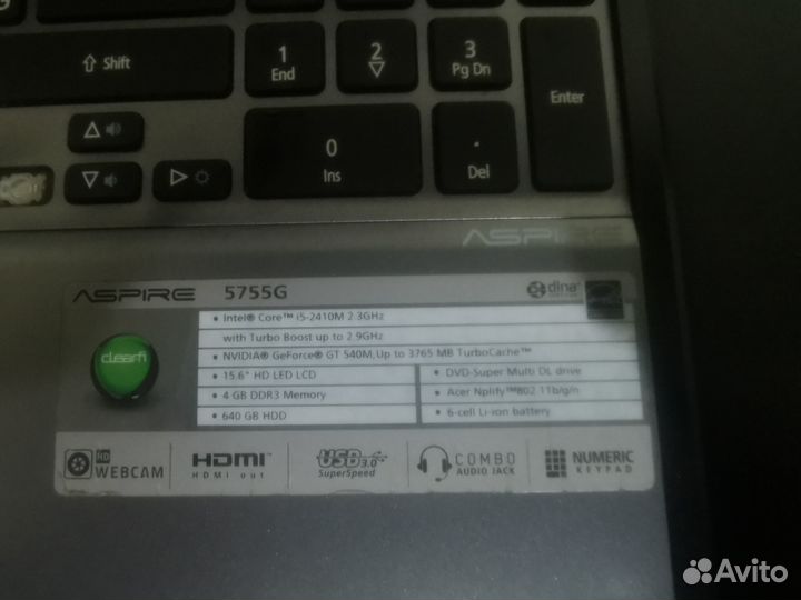 Ноутбук Acer Aspire 5755G