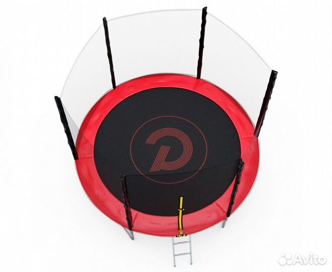 Батут с сеткой DFC pelpo 10ft с лестницей RED