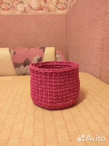 Корзина вязаная новая