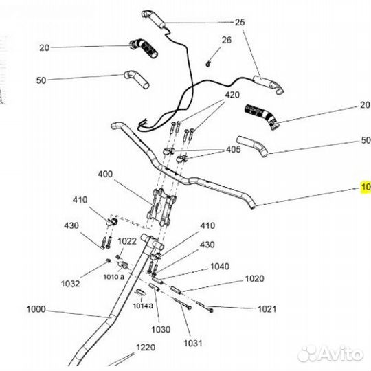 Руль на снегоход Ski-Doo, Lynx 506152722
